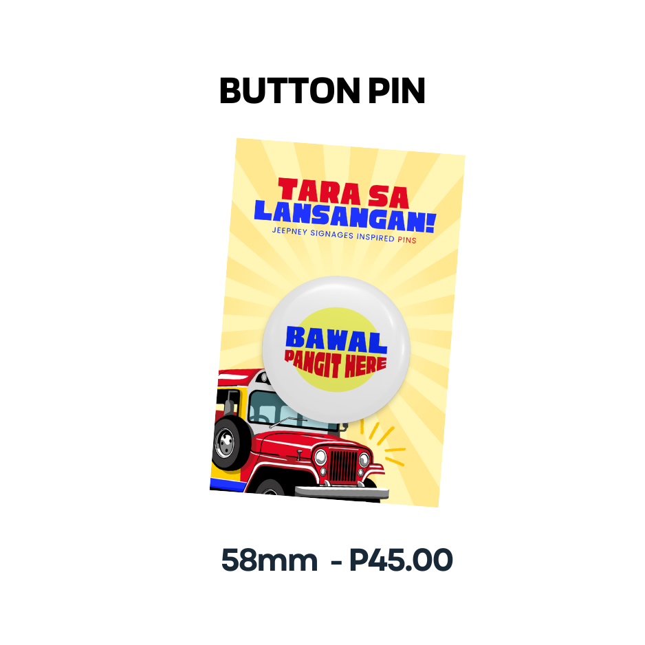 JEEPNEY SIGNAGES INSPIRED PINS